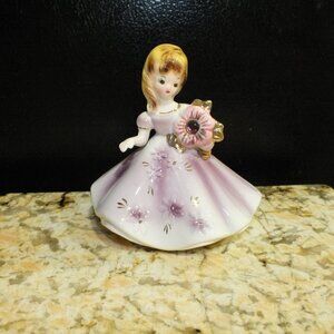Vintage Josef Originals February Birthday Porcelain Ceramic Figurine